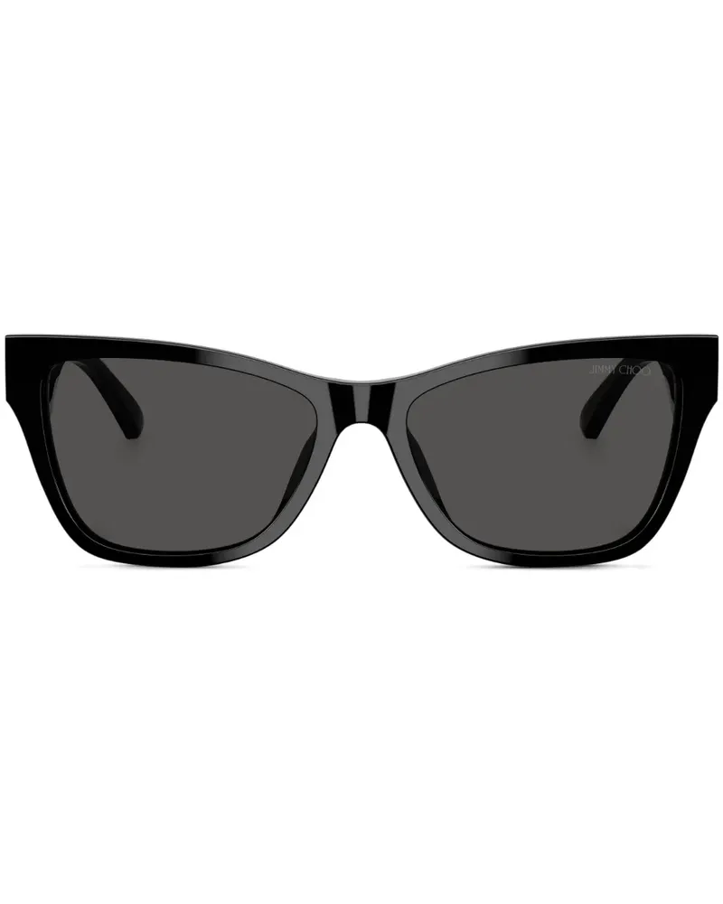 Jimmy Choo Sonnenbrille mit Logo-Print - Schwarz Schwarz