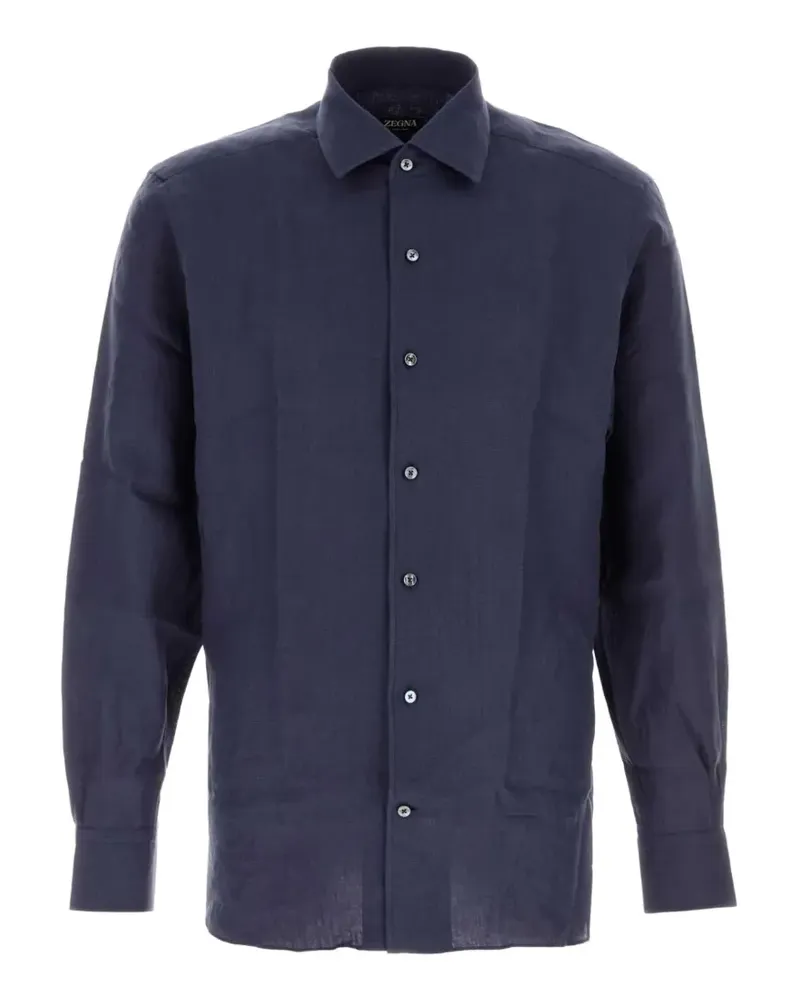 Ermenegildo Zegna Hemd aus Leinen - Blau Blau