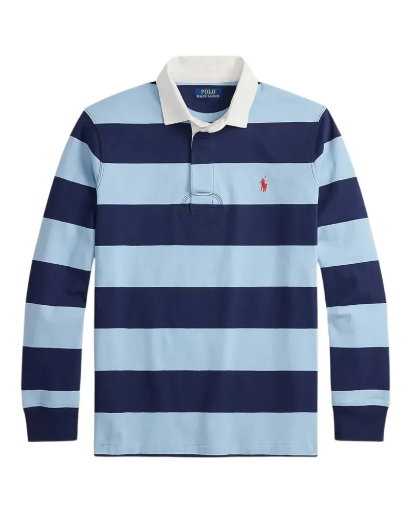 Ralph Lauren striped long-sleeve polo shirt - Blau Blau