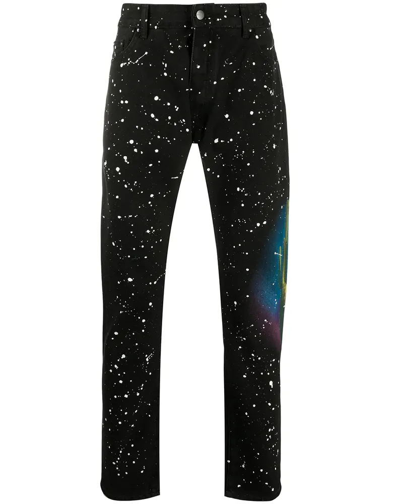 Palm Angels Jeans mit Kaktus-Print - Schwarz Schwarz