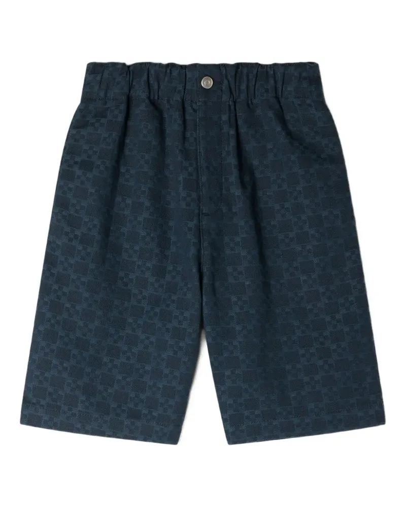 Sandro Shorts mit Quadratmuster - Blau Blau