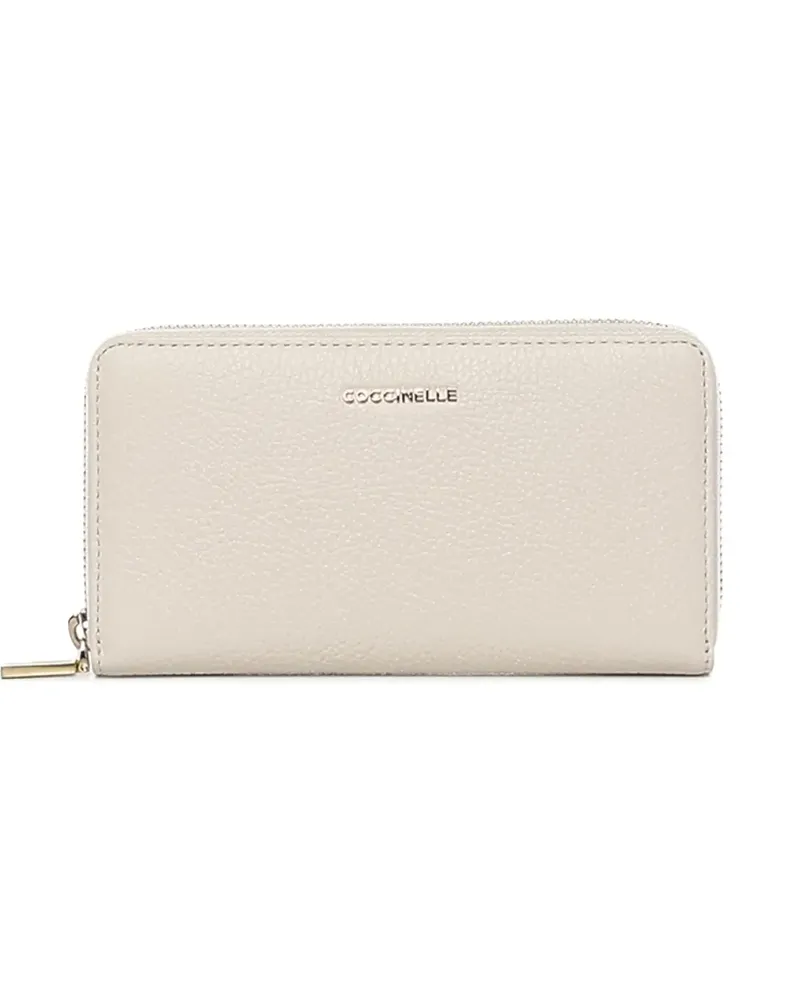 Coccinelle zip leather wallet - Weiß Weiß