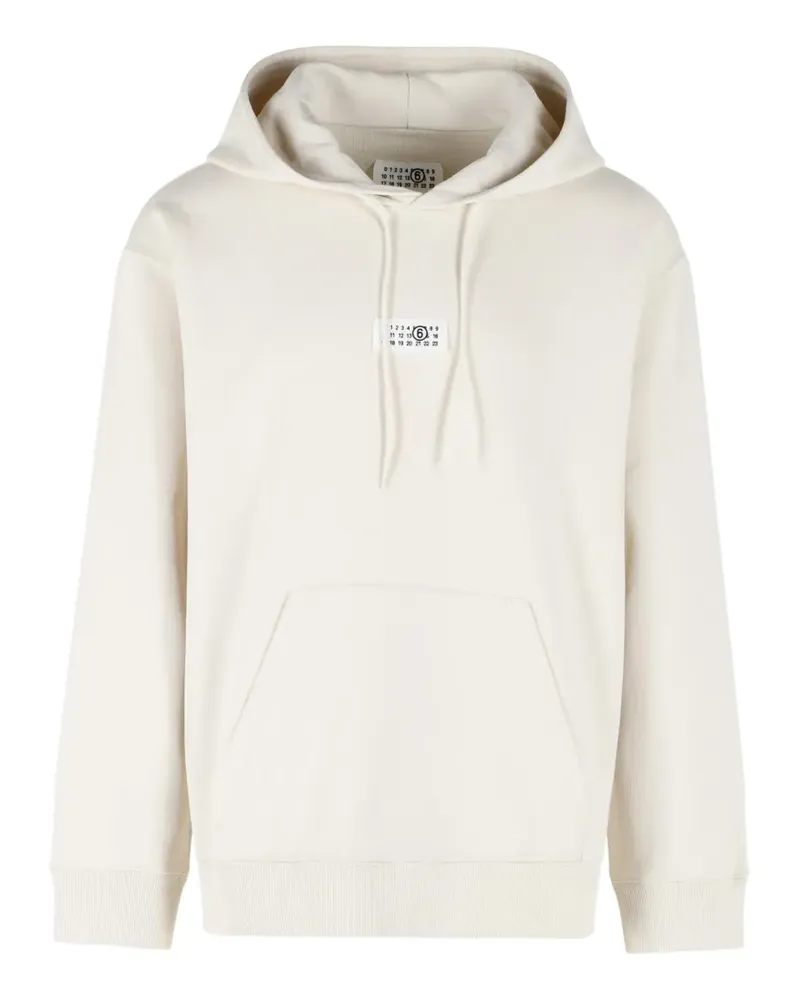 Maison Margiela Numeric logo-patch hoodie - Weiß Weiß