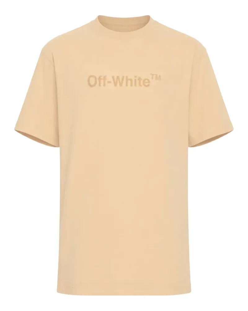 OFF-WHITE logo-print T-shirt - Nude Nude
