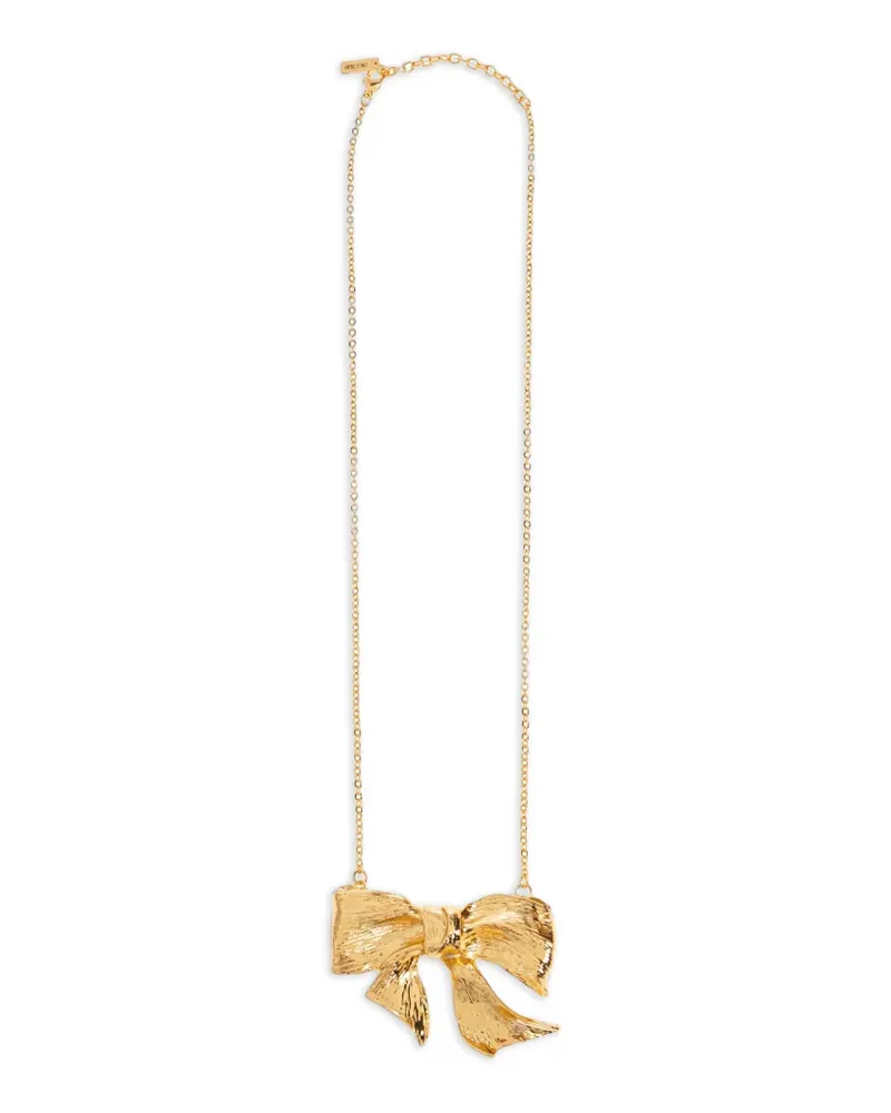 Moschino Halskette mit Schleifenanhänger - Gold Gold