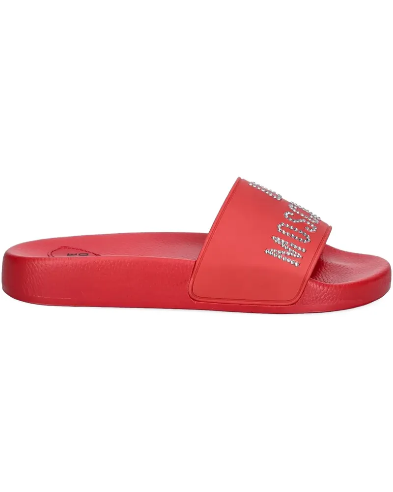 Moschino Pantoletten mit Logo-Verzierung - Rot Rot