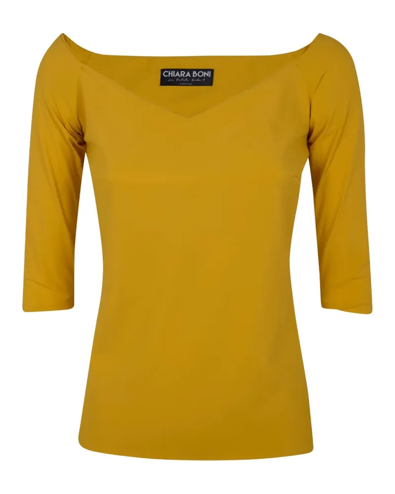Chiara Boni V-neck long-sleeve top - Gelb Gelb