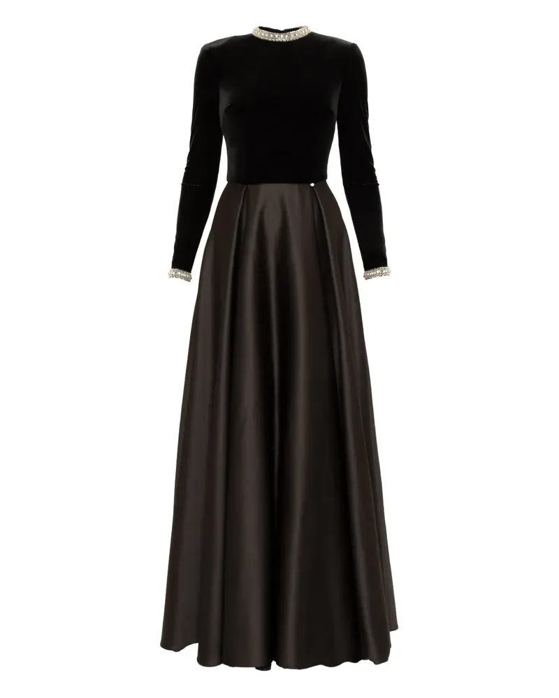 NISSA Maxikleid mit Kristallverzierung - Schwarz Schwarz