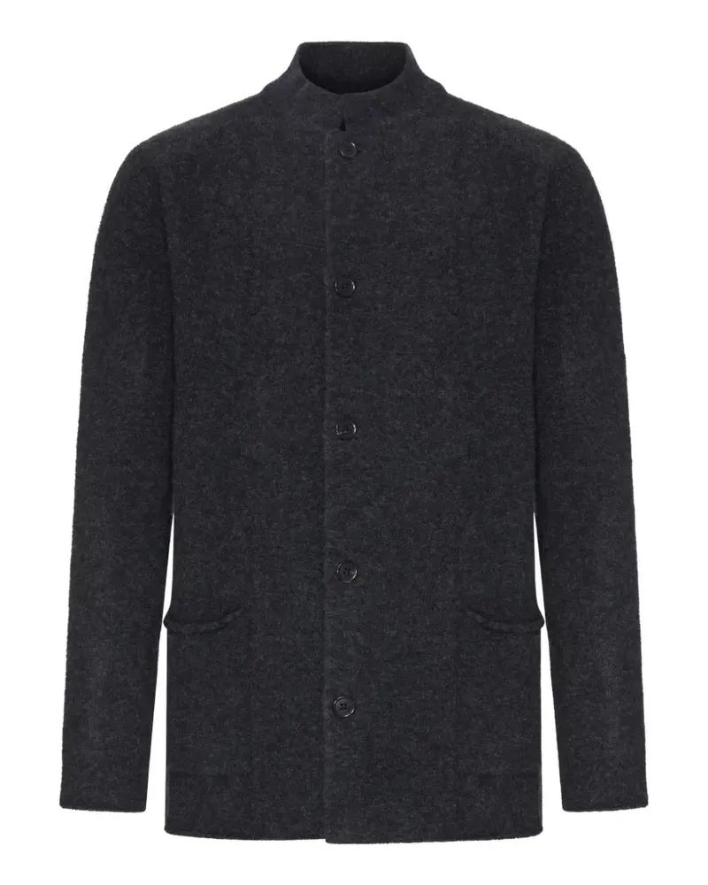 Roberto Collina Jacke mit Stehkragen und Knöpfen - Grau Grau