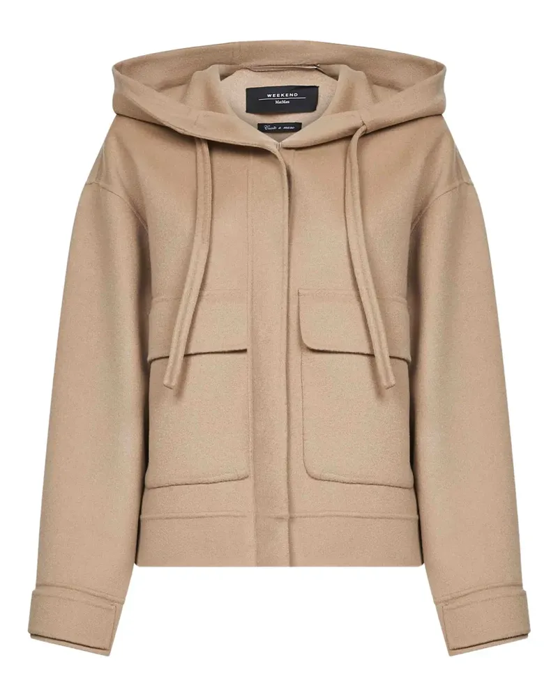 Max Mara Kapuzenjacke mit aufgesetzten Taschen - Nude Nude
