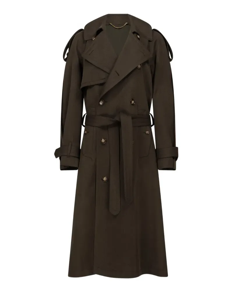 Victoria Beckham Trenchcoat mit Gürtel - Grün Grün