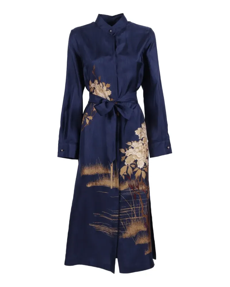 Max Mara Falange floral-print maxi dress - Blau Blau