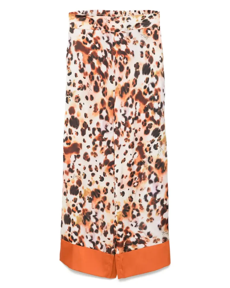 Liu Jo Satinhose mit Print - Braun Braun