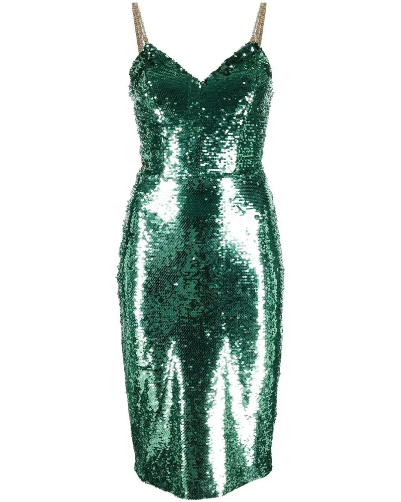 Philipp Plein Midikleid mit Pailletten - Grün Grün