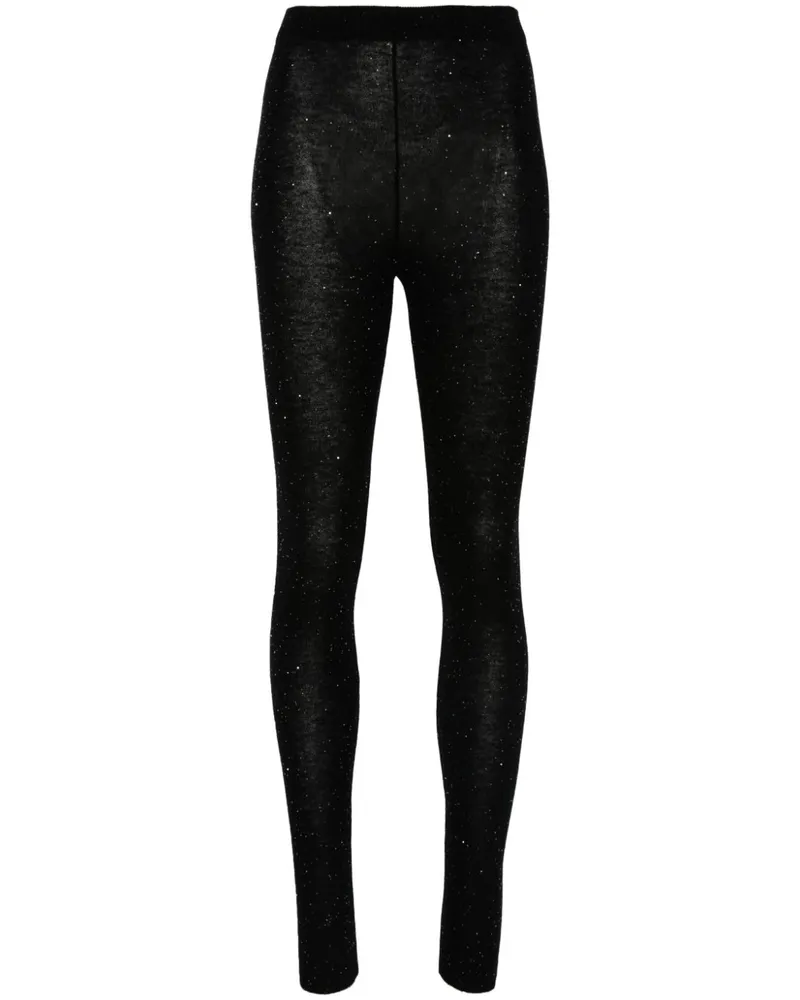 Fabiana Filippi Leggings mit Pailletten - Schwarz Schwarz