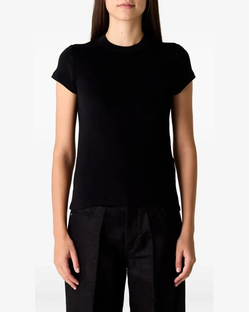 Rick Owens cropped Level T-shirt - Schwarz Schwarz
