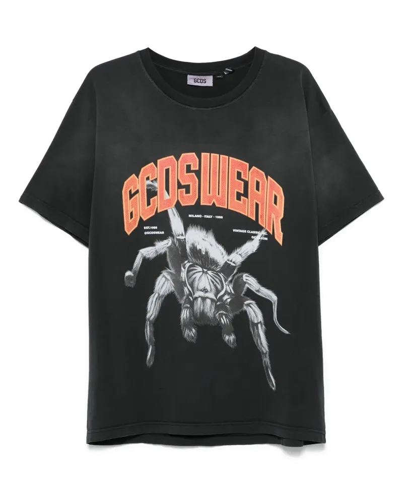 GCDS Wear Spider T-Shirt - Schwarz Schwarz
