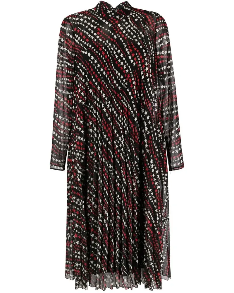 RED Valentino Kleid mit Stern-Print - Schwarz Schwarz