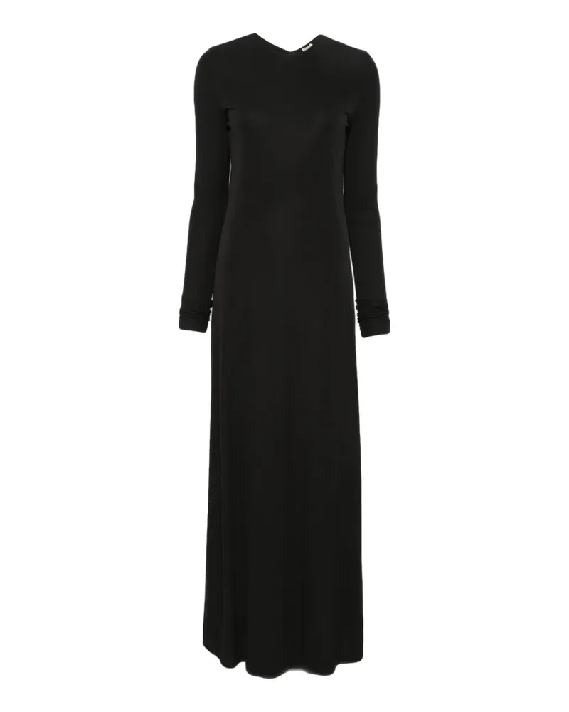 Totême Everyday Maxikleid - Schwarz Schwarz