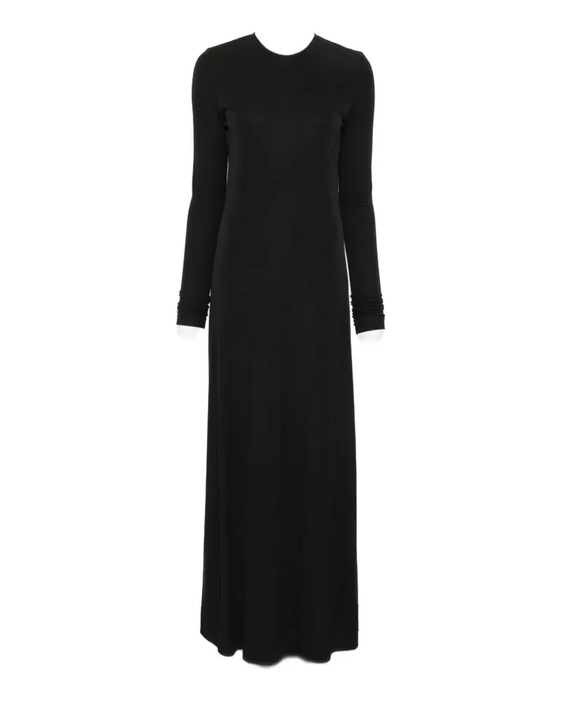 Totême Everyday Maxikleid - Schwarz Schwarz