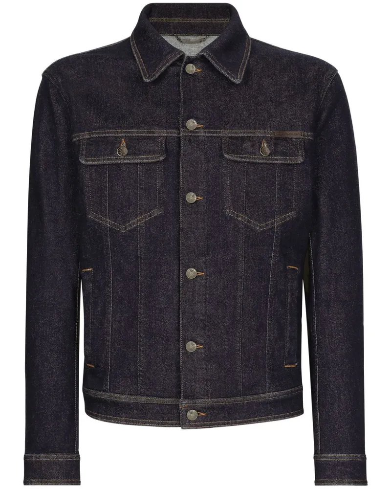 Dolce & Gabbana Jeansjacke mit Kontrastnähten - Blau Blau