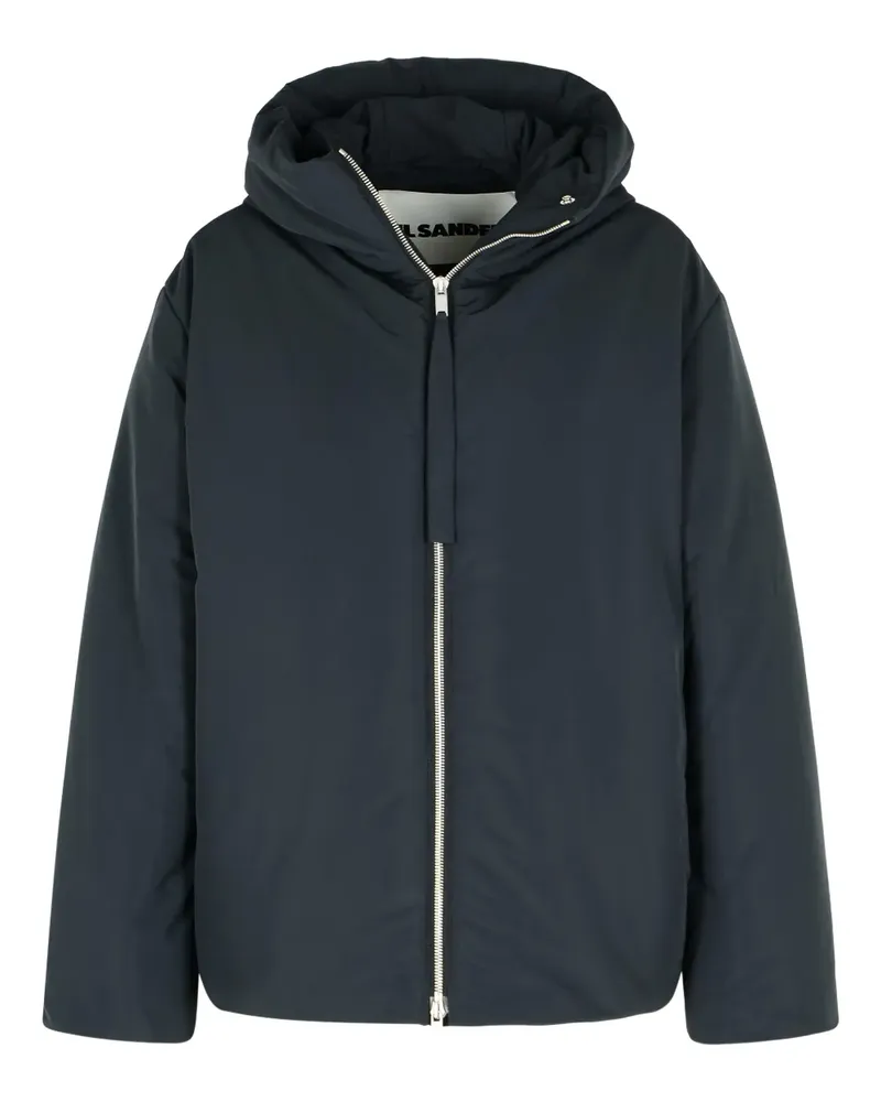 Jil Sander Steppjacke mit fester Kapuze - Schwarz Schwarz
