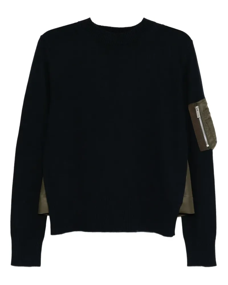 Sacai Pullover mit Patch - Blau Blau