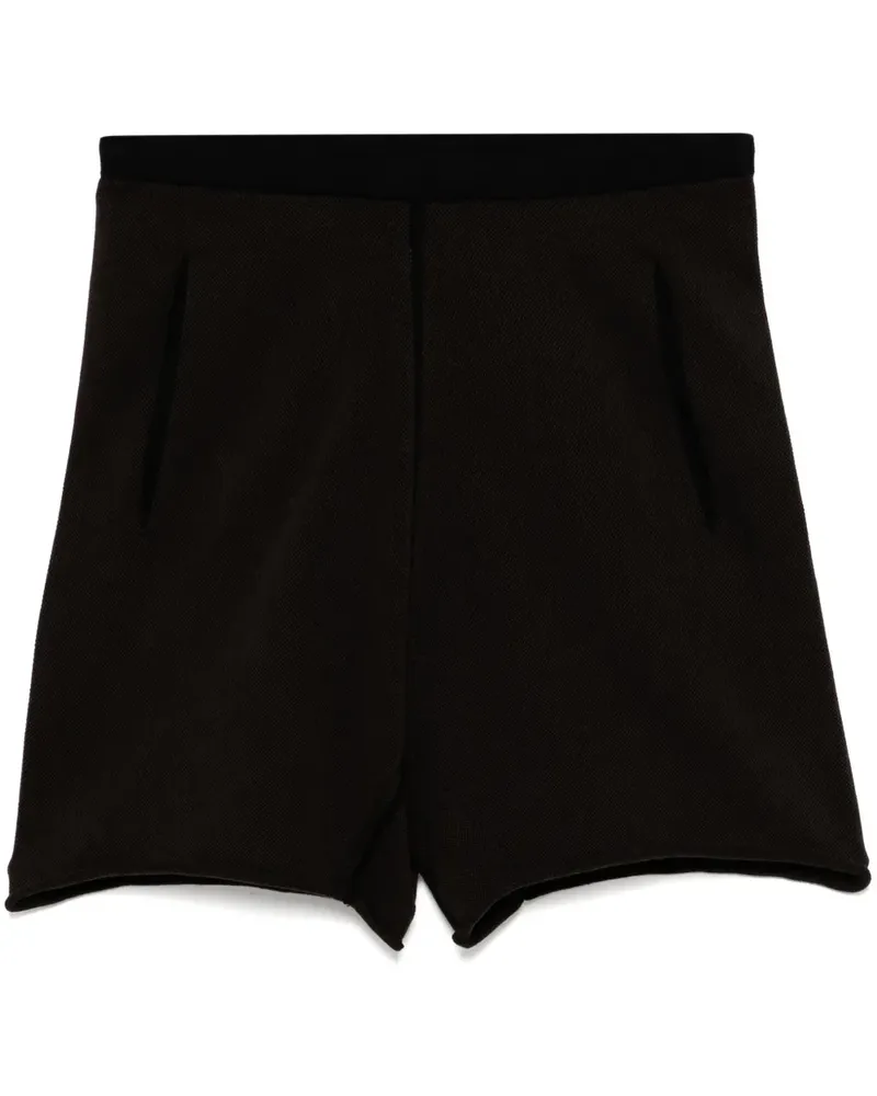 Label Under Construction Shorts mit Ziernaht Braun