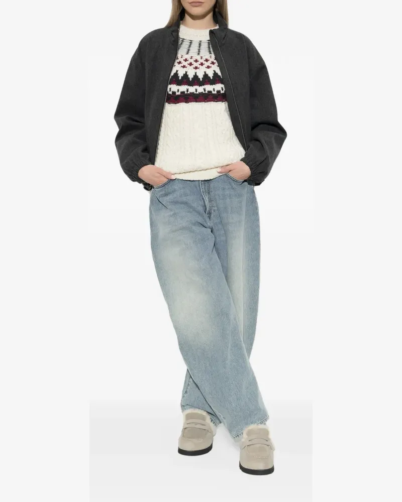 AKEP Pullover mit Norweger- und Zopfmuster - Nude Nude