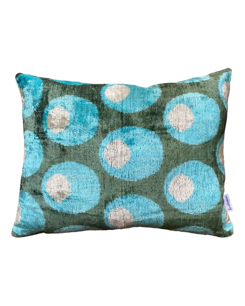 Les-Ottomans silk polka-dot cushion (40cm x 50cm) - Grün Grün