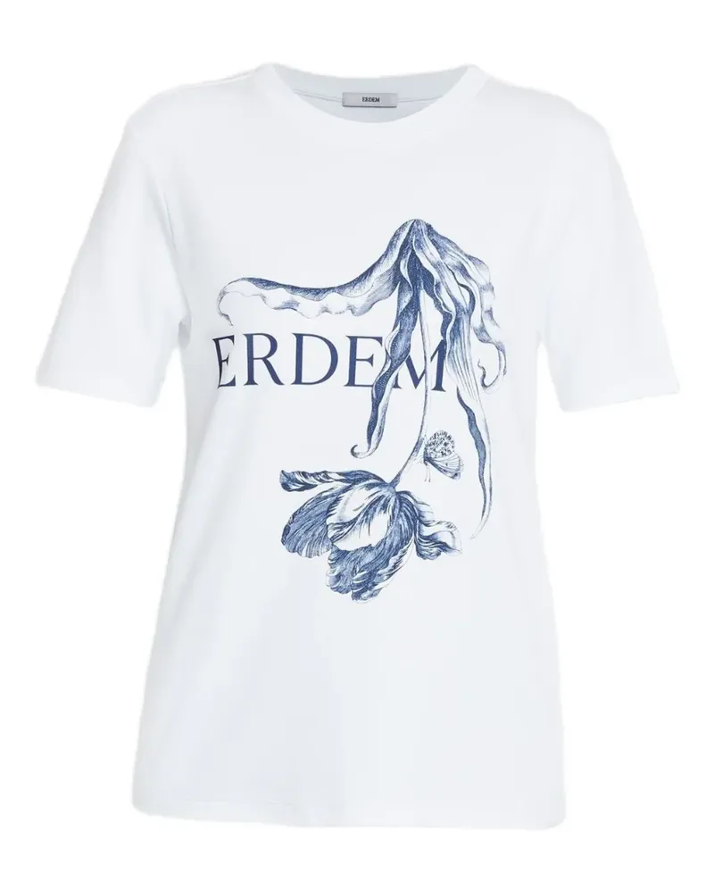 Erdem T-Shirt mit Print - Weiß Weiß