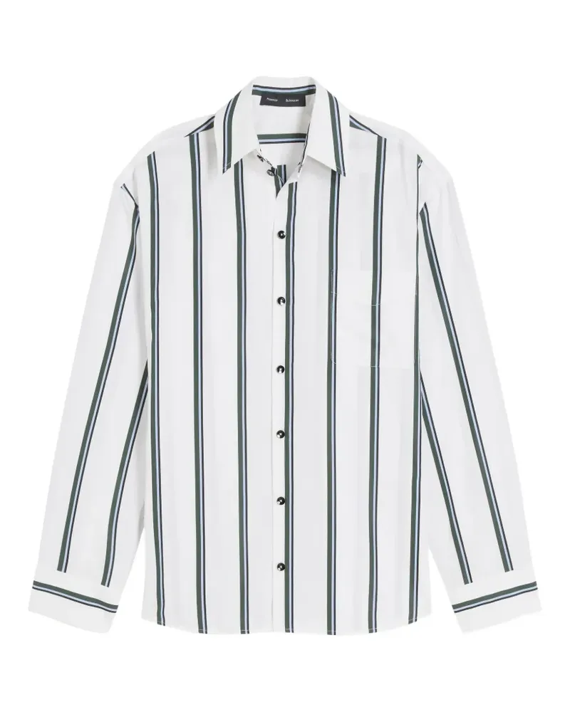 Proenza Schouler Gestreiftes Alia Hemd - Weiß Weiß