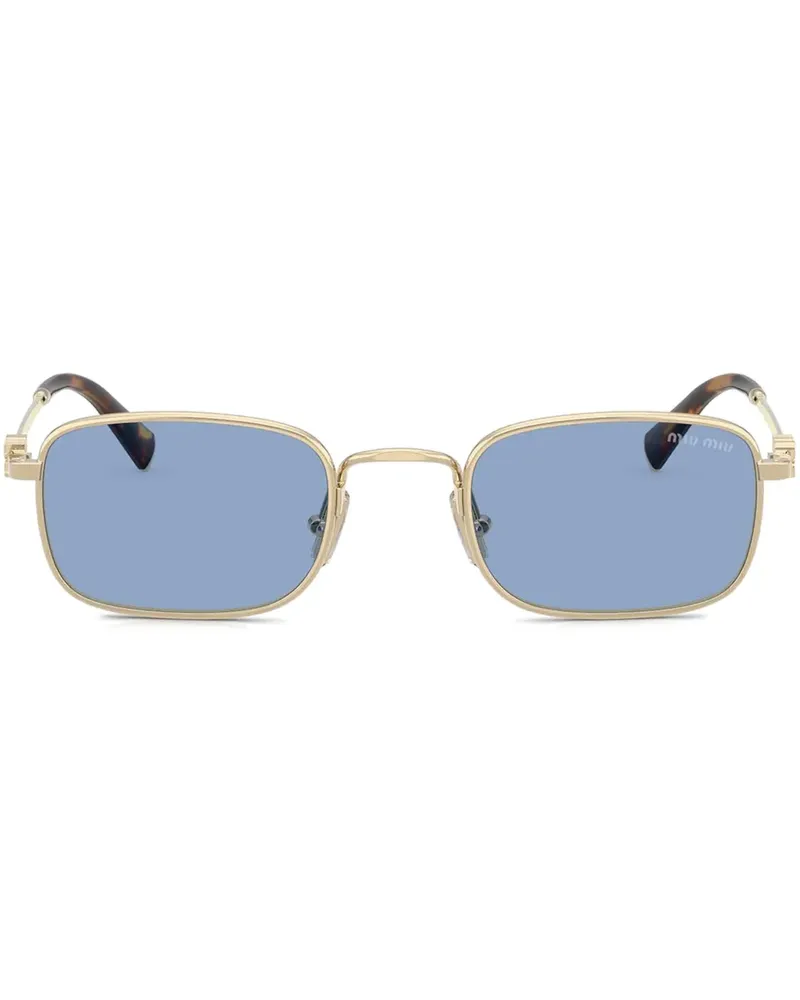 Miu Miu Sonnenbrille mit eckigem Gestell - Gold Gold