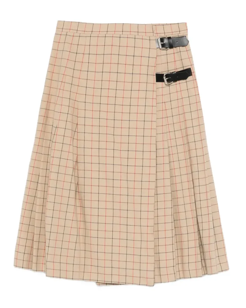 Barbour Hollington Tattersall-Midirock mit Schnallenverschluss - Nude Nude