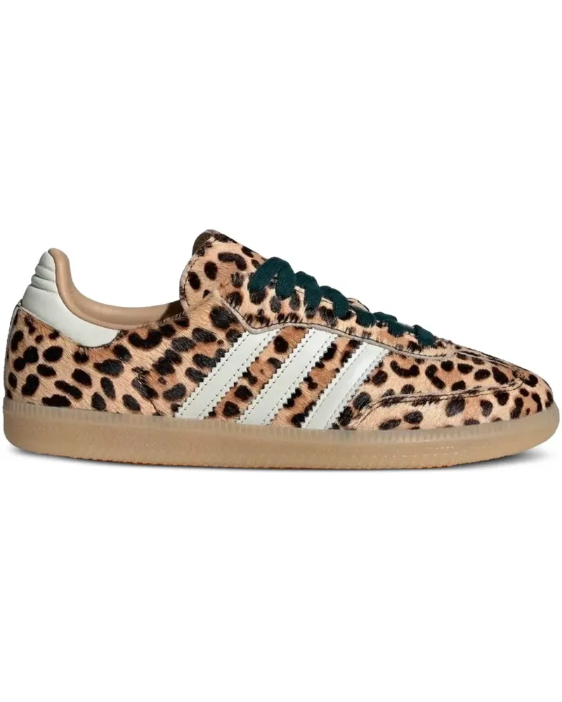 adidas Samba OG leopard-print three-stripe sneakers - Braun Braun