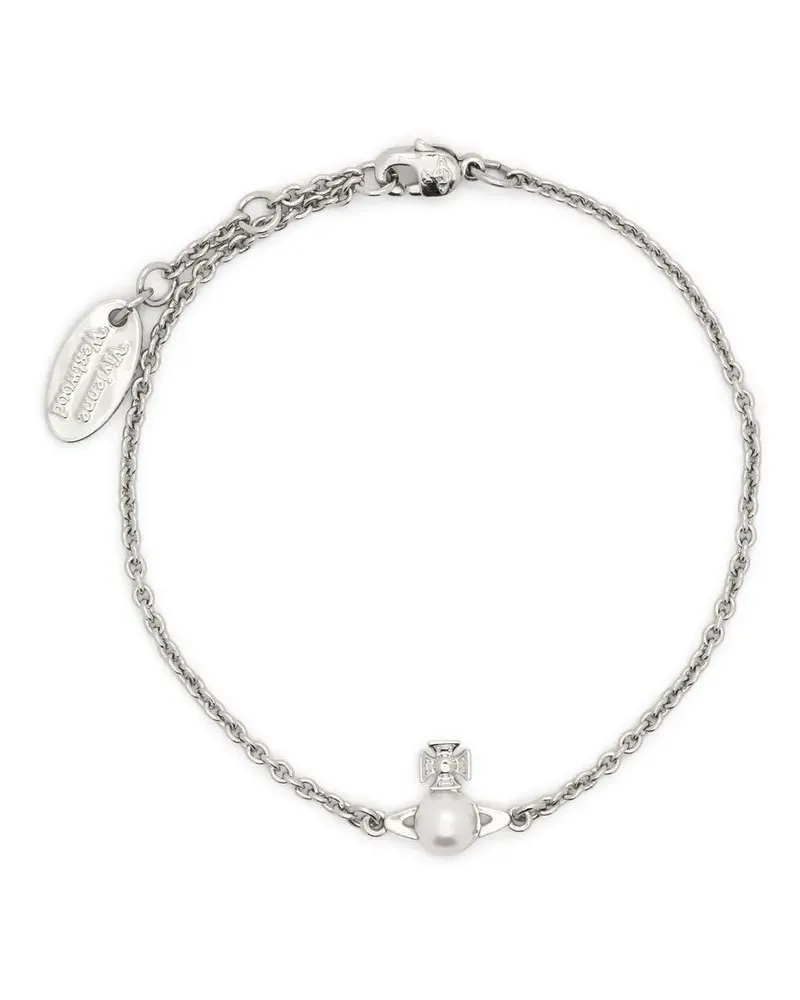 Vivienne Westwood Armband mit Logo-Schild - Silber Silber