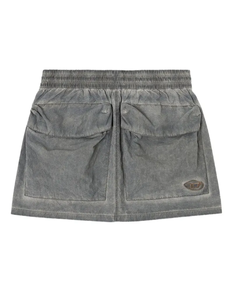 Diesel O-Cean-S1 pocket elasticated mini skirt - Grau Grau