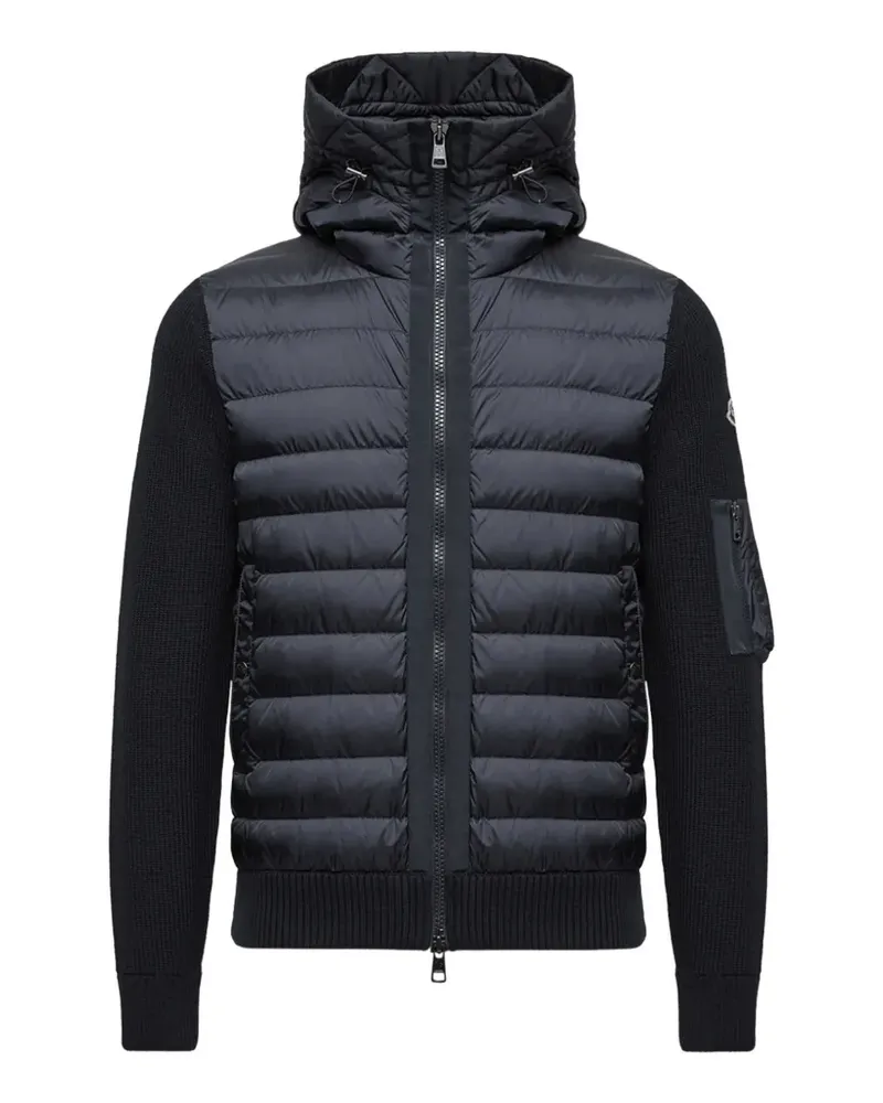 Moncler padded hooded cardigan - Blau Blau