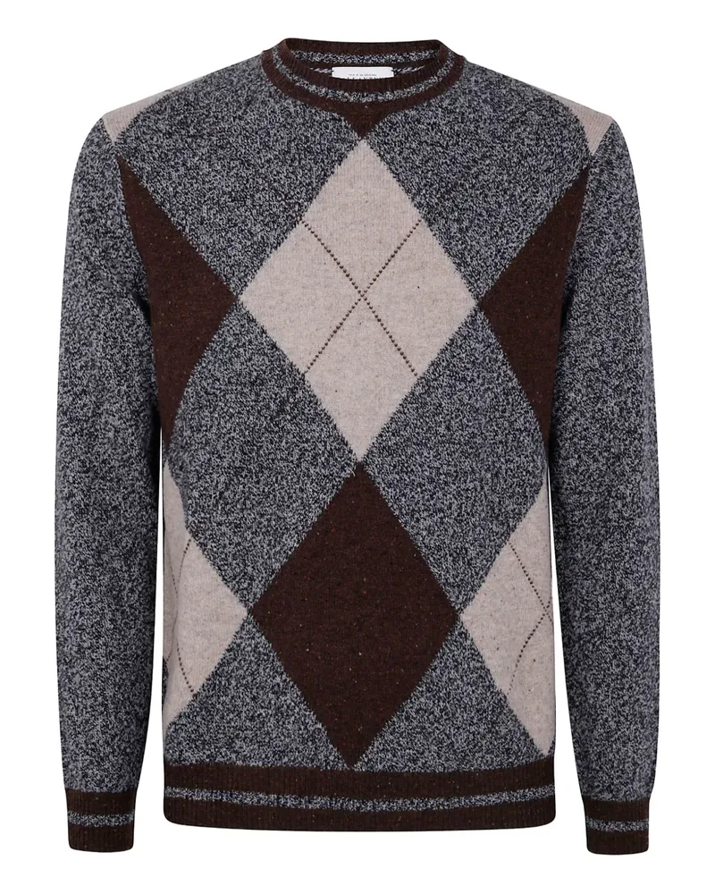 Ballantyne Pullover mit Argyle-Muster - Grau Grau