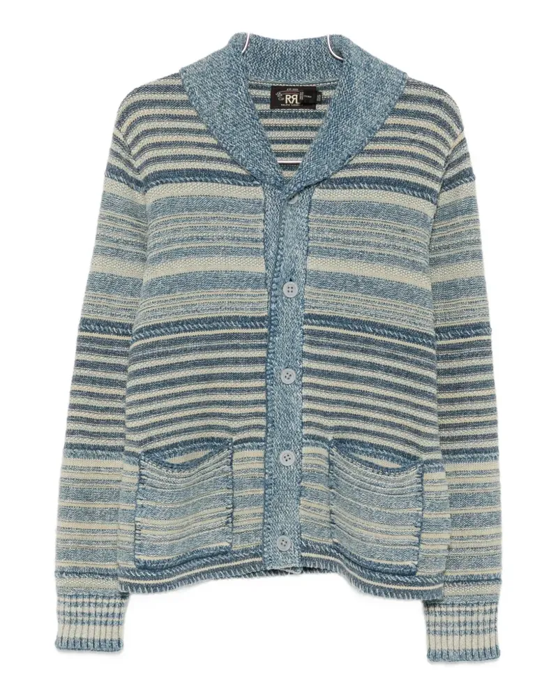 Ralph Lauren striped buttoned cardigan - Blau Blau