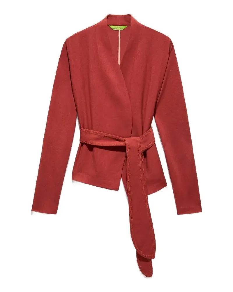 Shanghai Tang wrap belted jacket - Rot Rot