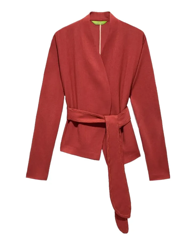 Shanghai Tang Gewickelte Jacke mit Gürtel - Rot Rot