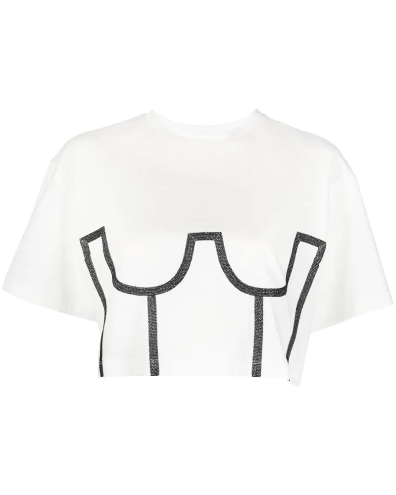 Murmur Cropped-T-Shirt - Weiß Weiß