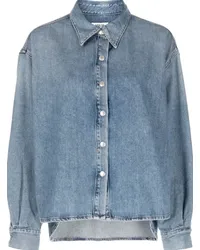 AGOLDE Aiden Jeanshemd mit asymmetrischem Saum Blau