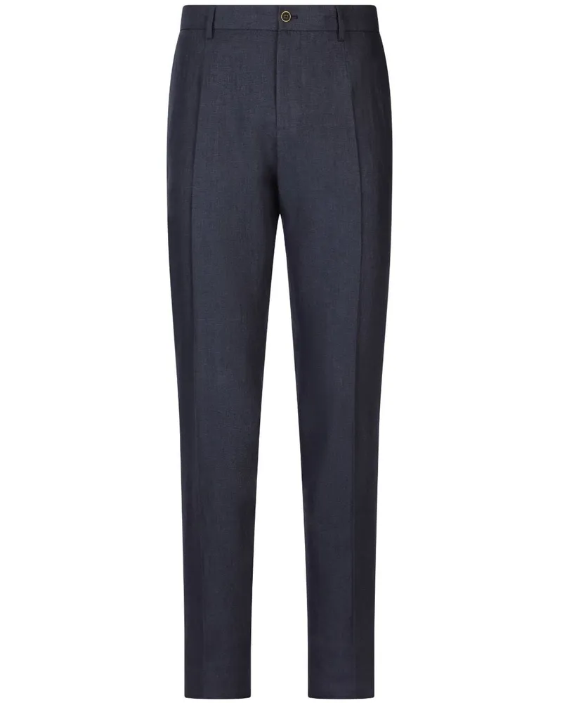 Dolce & Gabbana Klassische Leinenhose - Schwarz Schwarz