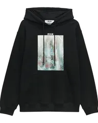 MSGM Hoodie mit grafischem Print Schwarz