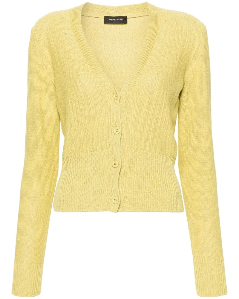 Fabiana Filippi Cardigan mit Pailletten - Grün Grün