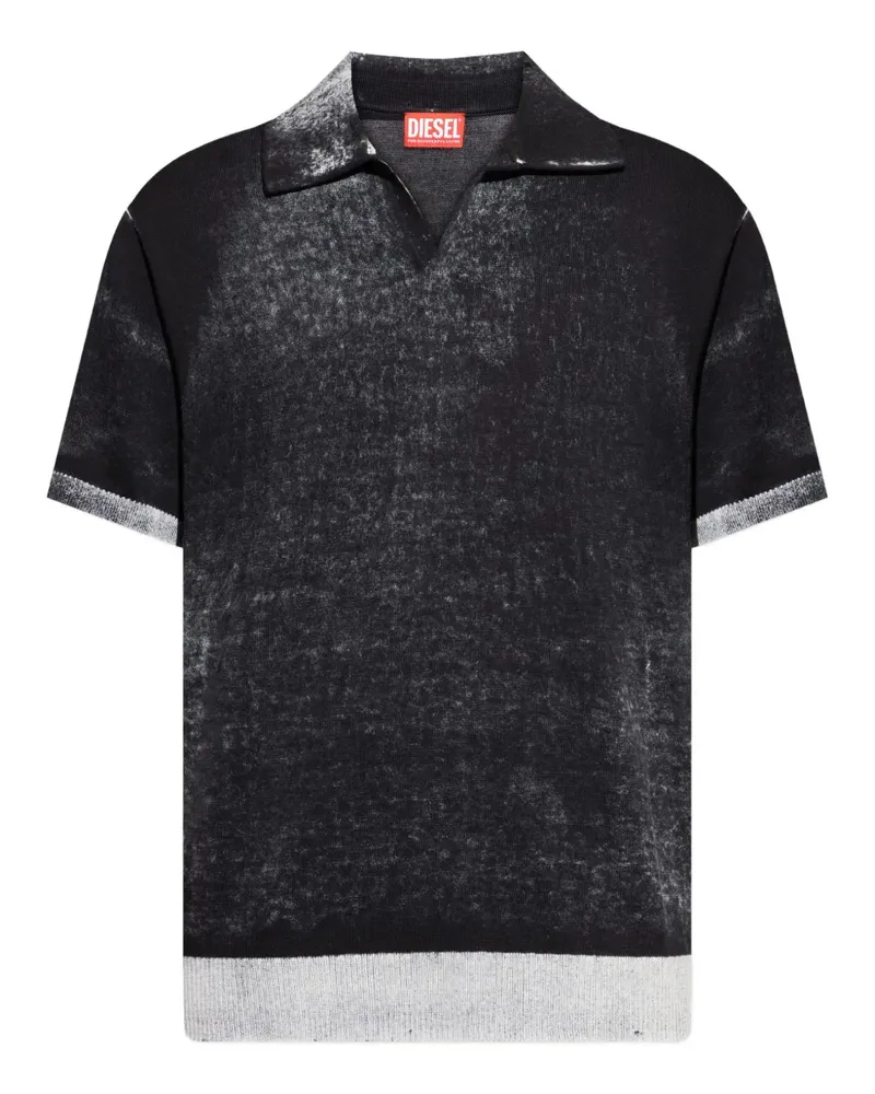 Diesel Kurzärmeliges Lorenzo Poloshirt - Schwarz Schwarz