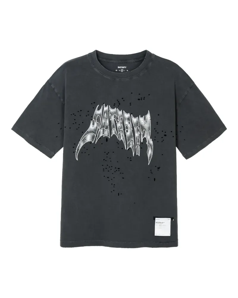 Satisfy MothTech T-Shirt mit Logo - Schwarz Schwarz