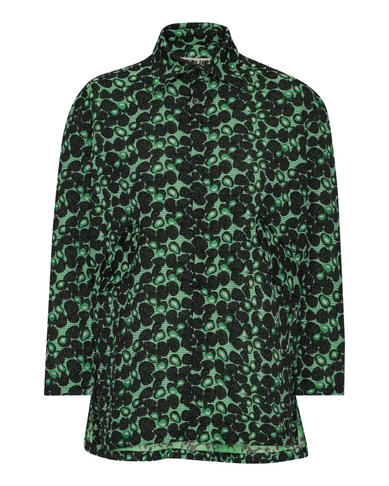 Henrik Vibskov Love You Jacquard-Hemd mit Beerenmuster - Grün Grün